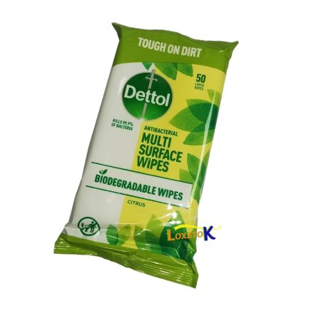 Wipes Dettol Surface cleaner, Citrus 50 Tissues