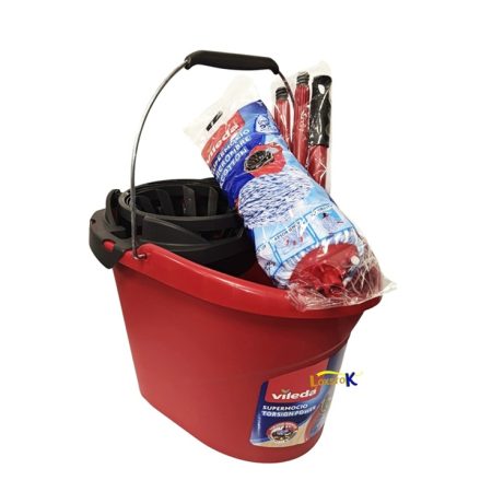 Vileda SuperMocio Microfibre and Cotton Mop and Bucket Set.