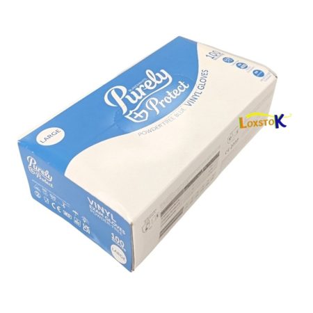 Purely Protect Nitrile Gloves Blue L Box of 100