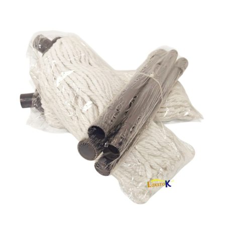 Two mop heads with handle